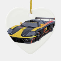 Supercar dans le noir et le jaune