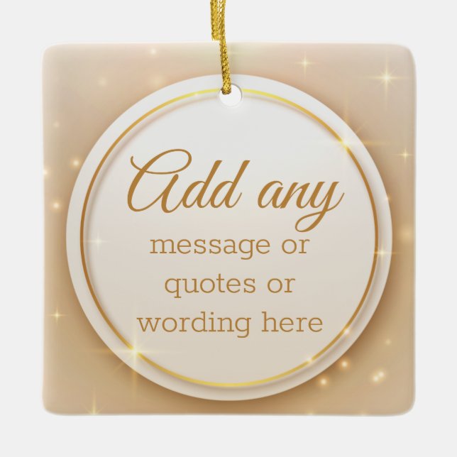 Ornement en céramique sur mesure en or Elegant (Devant)