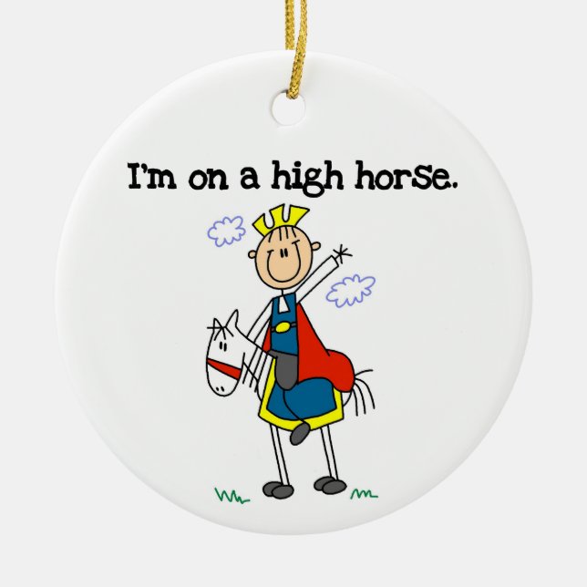 Ornement En Céramique Sur un cheval en altitude (Devant)