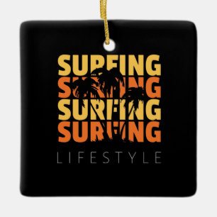 Ornement En Céramique Surf Style de vie Surf