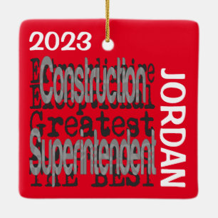 Ornement En Céramique Surintendant de la construction Extraordinaire CUS