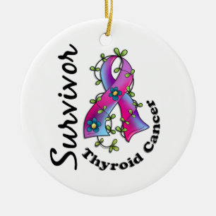 Ornement En Céramique Survivant 15 de cancer de la thyroïde