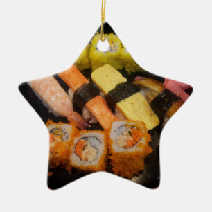 Ornement En Céramique Sushi Raw Food Japonais Repas Délicieux Servi