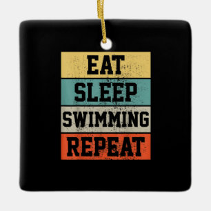 Ornement En Céramique Swim Swimmer    nageCadeau