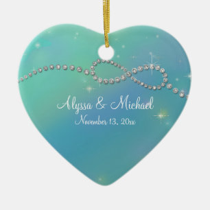 Ornement En Céramique Symbole Aqua Infinity Signal Infinite Love Twinkan