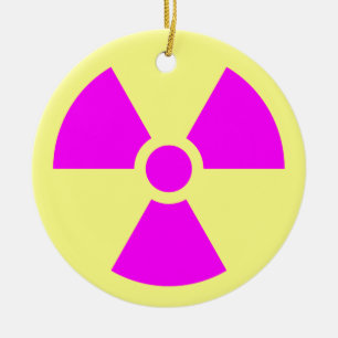 Ornement En Céramique Symbole d'avertissement de rayonnement