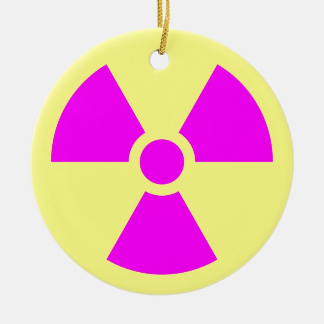 Ornement En Céramique Symbole d'avertissement de rayonnement (Devant)