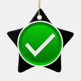 Ornement En Céramique Symbole de la marque verte