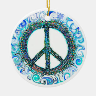 Ornement En Céramique SYMBOLE DE LA PAIX TRIppINE Noël