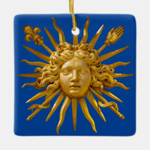 Ornement En Céramique Symbole de Louis XIV le Roi Soleil