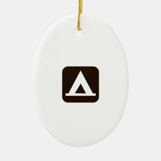Ornement En Céramique Symbole de signe de camping