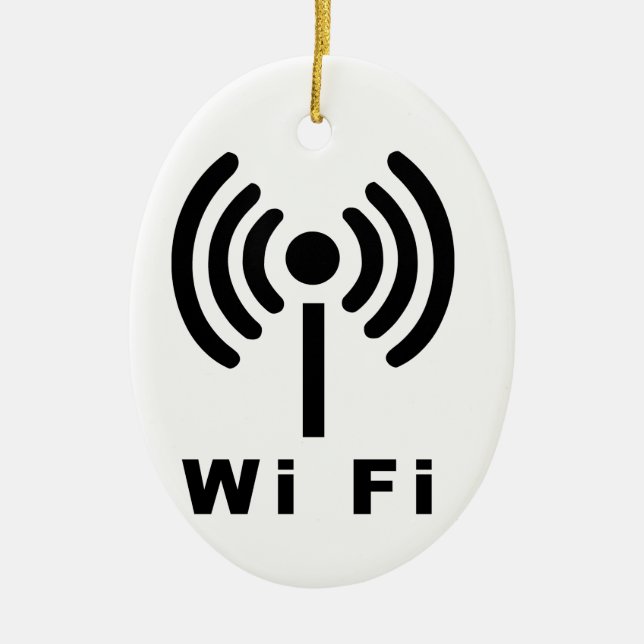 Ornement En Céramique Symbole de WI fi (Devant)
