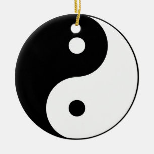 Ornement En Céramique symbole du yin yang