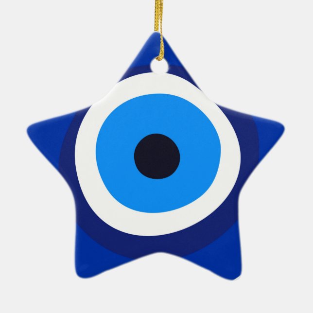 Ornement En Céramique symbole oculaire maléfique grec turkise arab talis (Dos)