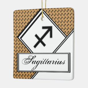 Ornement En Céramique Symbole zodiaque Sagittarius Standard par K Yoncic