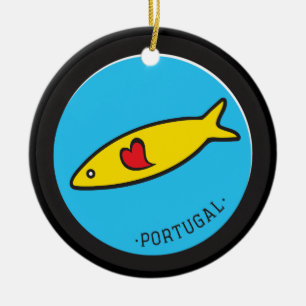 Ornement En Céramique Symboles du Portugal - Sardine Nr. 02