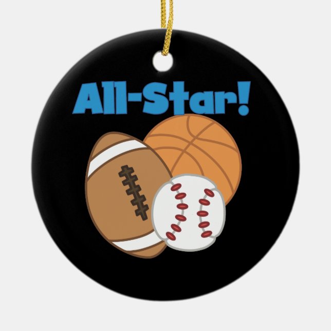 Ornement En Céramique T-shirts et cadeaux d'All Star (Devant)