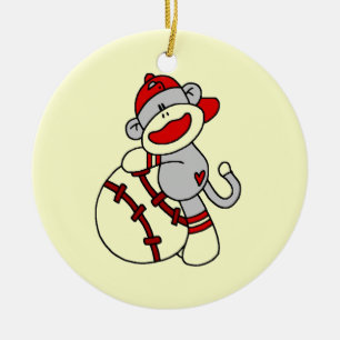 Ornement En Céramique T-shirts et cadeaux de baseball Singe Chaussette
