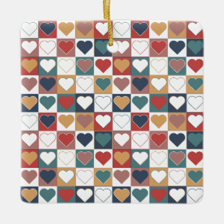 Ornement En Céramique Table de coeur en mélange de couleurs esthétiques