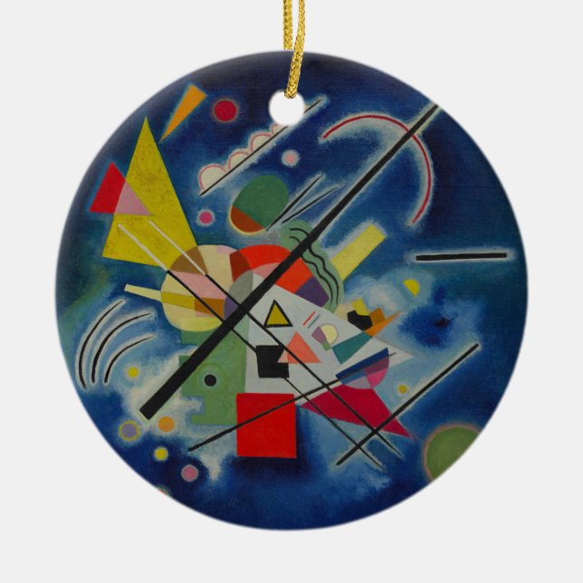 Ornement En Céramique Tableau bleu de Kandinsky (Devant)
