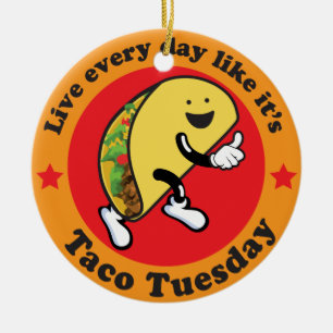 Ornement En Céramique Taco mardi chaque jour