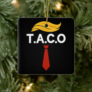 Ornement En Céramique Taco Trump chasse toujours les poulets
