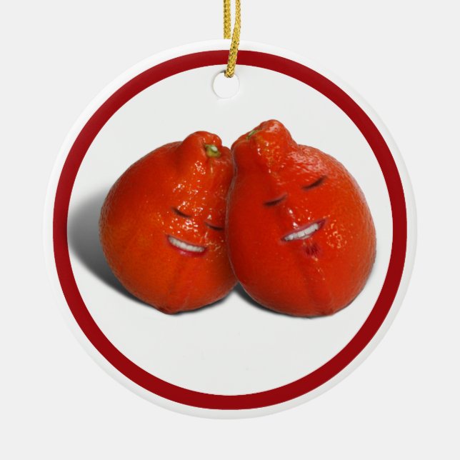 Ornement En Céramique Tangerines sucrées (Devant)