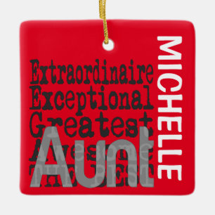 Ornement En Céramique Tante Extraordinaire CUSTOM