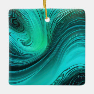 Ornement En Céramique "Tarifa" Bleu des vagues