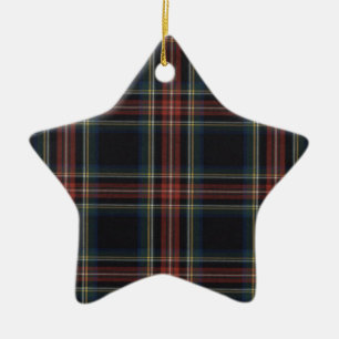 Ornement En Céramique Tartan Céramique Star Ornement