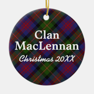 Ornement En Céramique Tartan d'écossais de MacLennan de clan