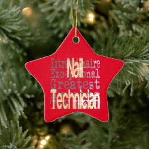Ornement En Céramique Technicien Nail Extraordinaire