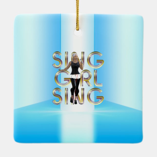 Ornement En Céramique TEE Sing Girl Sing (Dos)