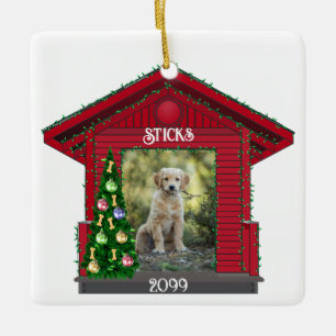 Ornement En Céramique Téléchargement Rectangulaire de chiot plus grand P