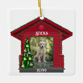 Ornement En Céramique Téléchargement Rectangulaire de chiot plus grand P