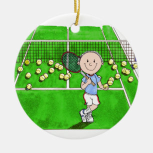 Ornement En Céramique Tennis Male