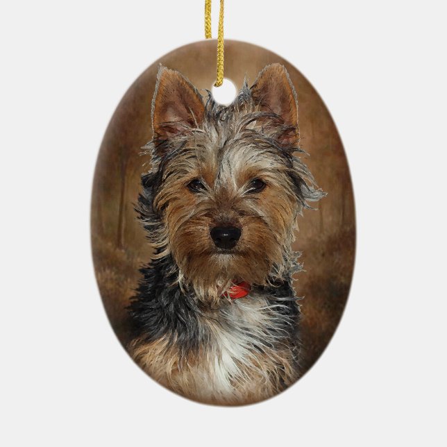 Ornement En Céramique Terrier soyeux australien (Dos)