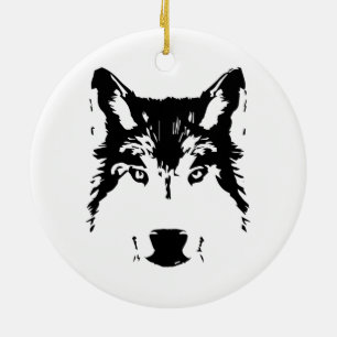 Ornement En Céramique Tête de loup