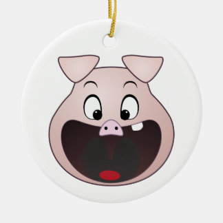 Ornement En Céramique tête de porc