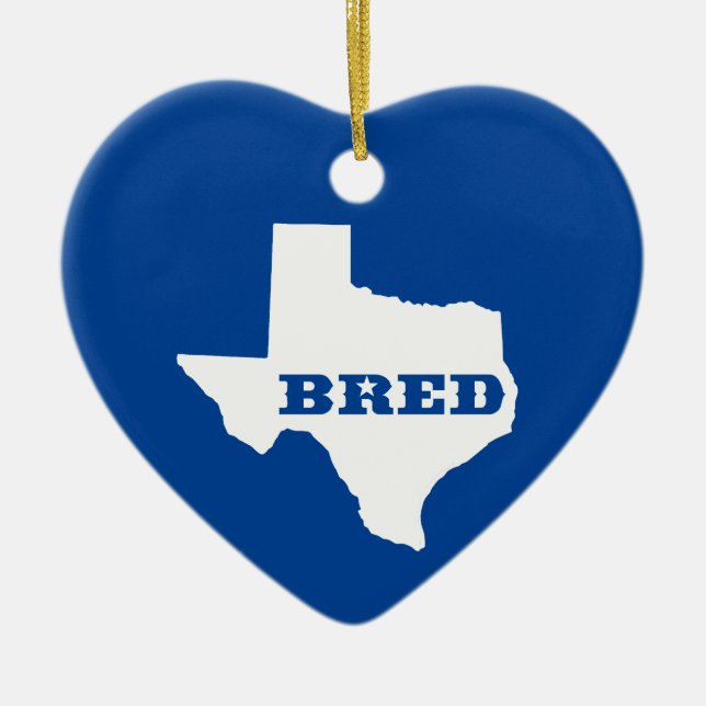 Ornement En Céramique Texas Bred (Devant)