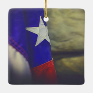 Ornement En Céramique Texas Drapeau Russe Lone Star Etat USA