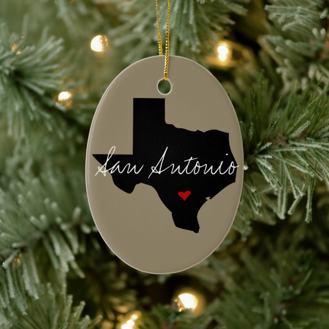 Ornement En Céramique Texas Town (Arbre)