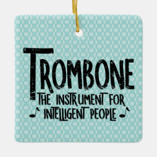 Ornement En Céramique Texte brut Trombone intelligent
