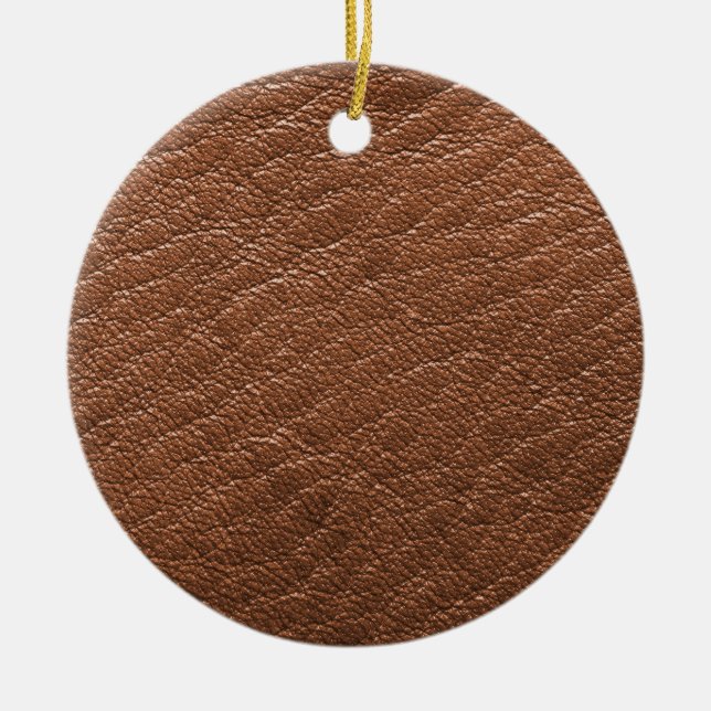 Ornement En Céramique Texture en cuir Brown (Devant)