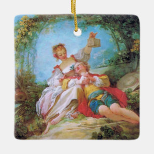 Ornement En Céramique The Happy Lovers Porcelain Ornament