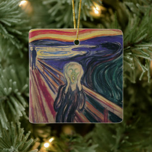 Ornement En Céramique The Scream by Edvard Munch, Vintage Expressionism