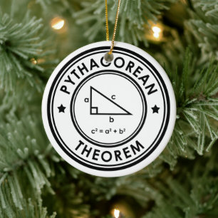 Ornement en céramique théorème Pythagore
