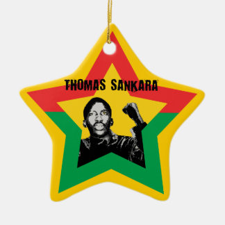 Ornement En Céramique Thomas Sankara Burkina Fasso Star Xmas