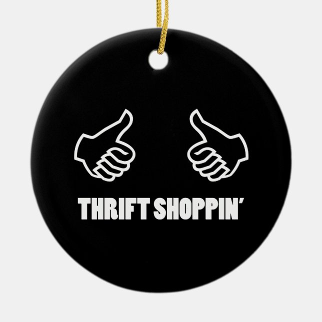 Ornement En Céramique Thrift Shopping (Devant)