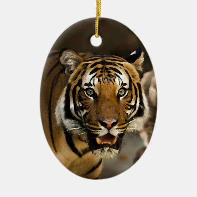 Ornement En Céramique Tigre de Sibérie (Devant)